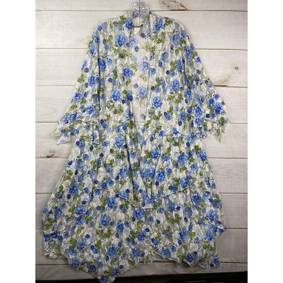 Ethos Cardigan Womens XL All Lace Floral Layered Bell Sleeve Boho Cottagecore - Picture 1 of 9